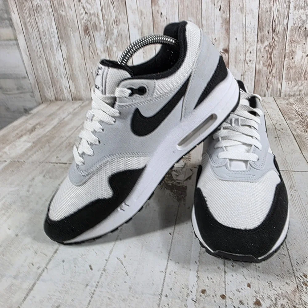 Nike Air Max 1 White Black Pure Platinum FD9082-107 Mens Size 8 Low Top Sneakers